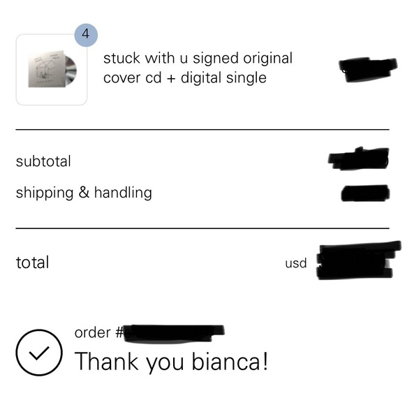 NEW Ariana Grande Signed Stuck With U CD - Picture 2 of 10